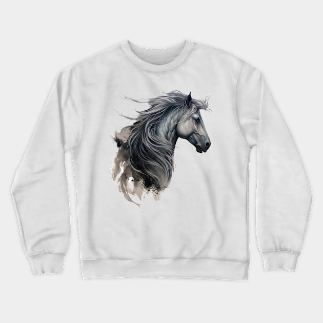 Regal Stallion Crewneck Sweatshirt by Liana Campbell